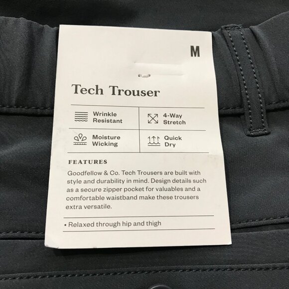 Medium - Mens Relaxed Travel Trousers - Goodfellow Co - Gray - Picture 4 of 7